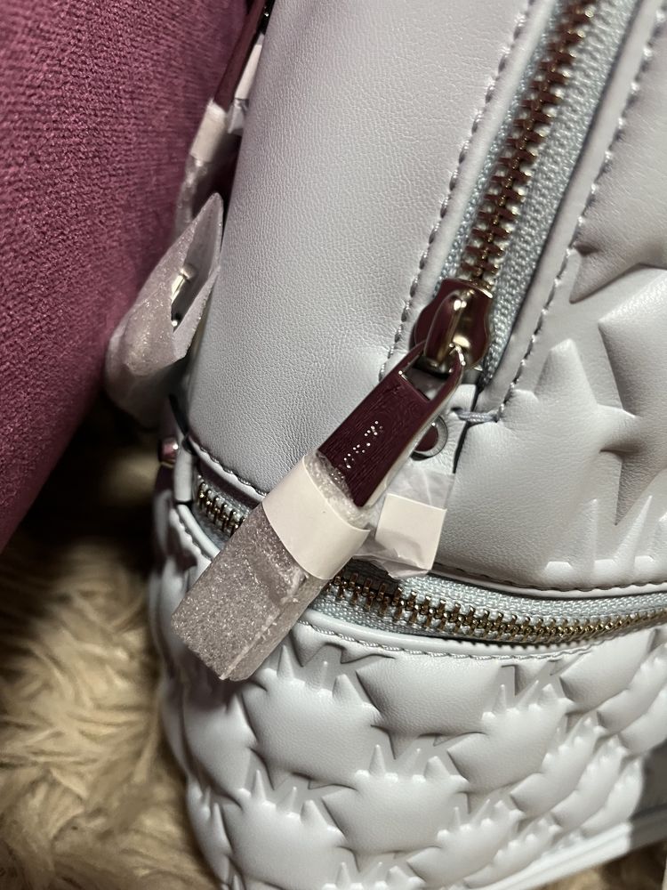 Michael Kors rhea zip backpack błękitny plecak plecaczek średni