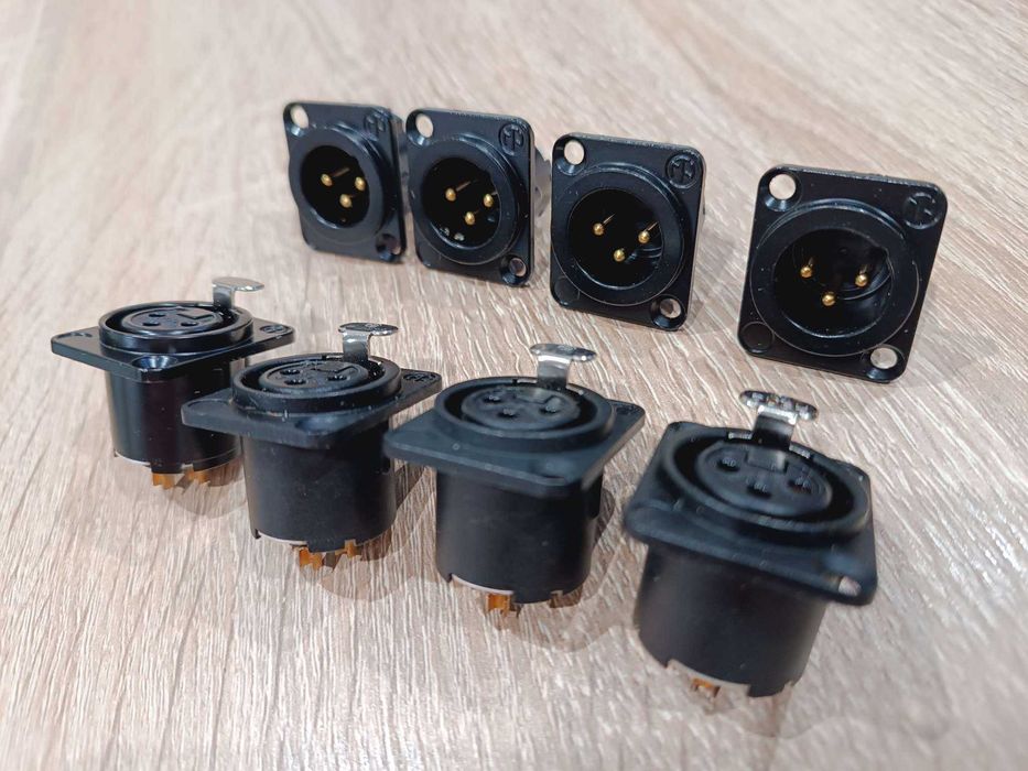 Złącza XLR Neutrik NC3FD-LX NC3MD-LX męskie żeńskie XLR 3 komplet 8szt