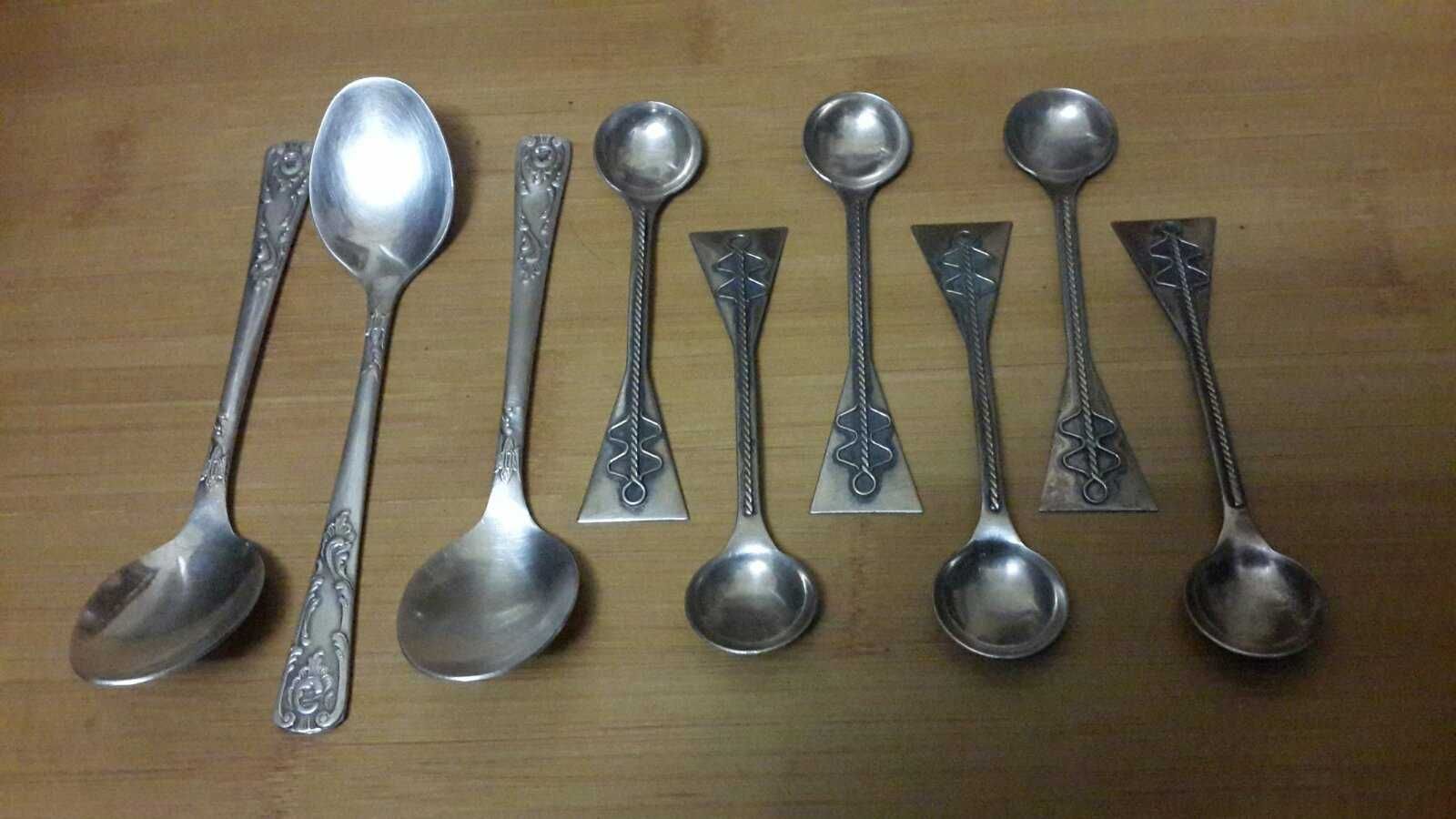 Скань,мельхиор,ложки,коньячный набор Ереван редкость