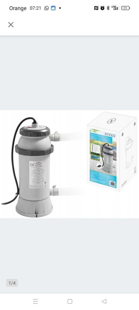 Podgrzewacz wody Intex 28684 basenowy basen woda