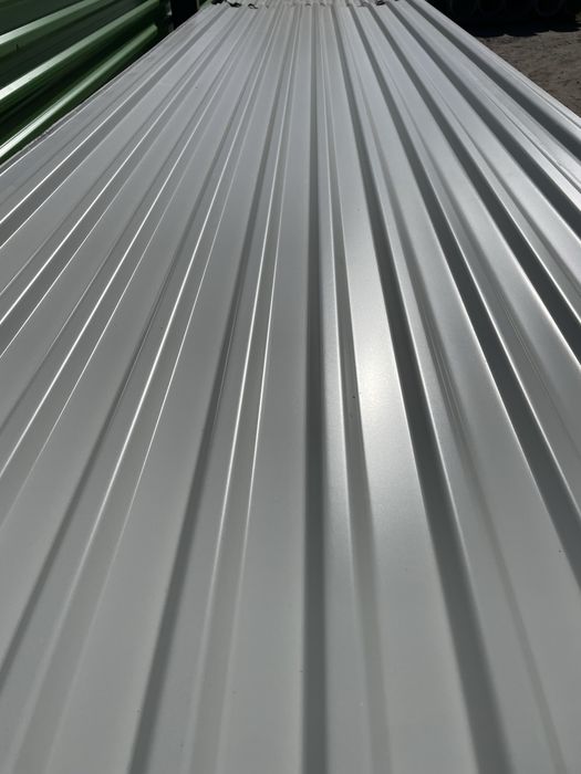 Blacha Trapezowa T18, Na Wymiar, grubość 0.6mm, Nowa, Biała