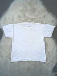 Biały t-shirt koszulka vintage bawełna 116 cm