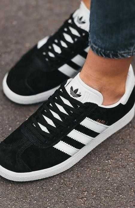 Кроссовки Adidas Gazelle Black White 36-45 адидас газель Скидка