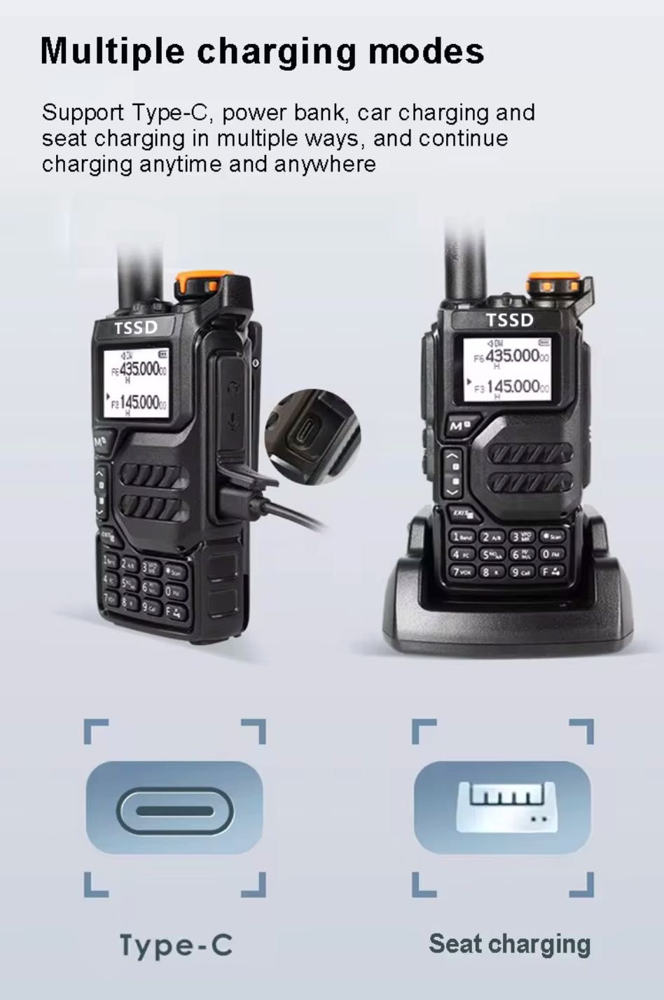 Comunicador walkie talkie  Quansheng UV K5 5W Tri Band Portátil