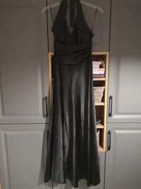 Czarna suknia WESELE maxi 36