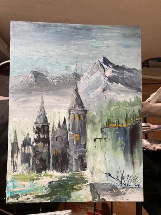 картина «mountain castle»