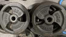 48kg hantle 24kg x 2 gryfy obciazenie silownia talerze zeliwne marbo