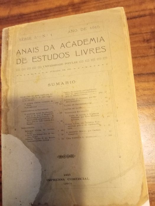 Anais da academia de estudos livres