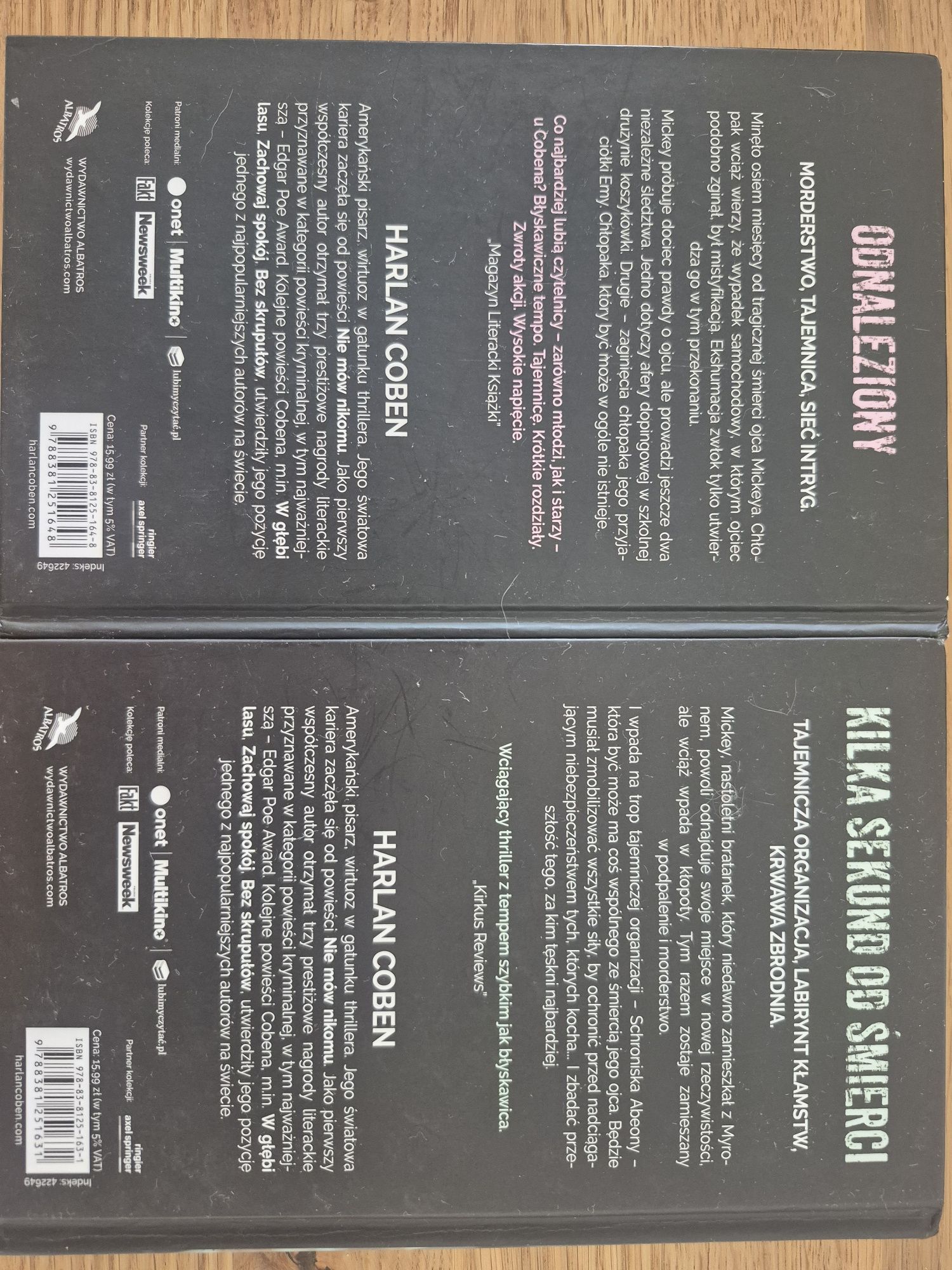 Harlan Coben zestaw 8 książek, stan b. Dobry
