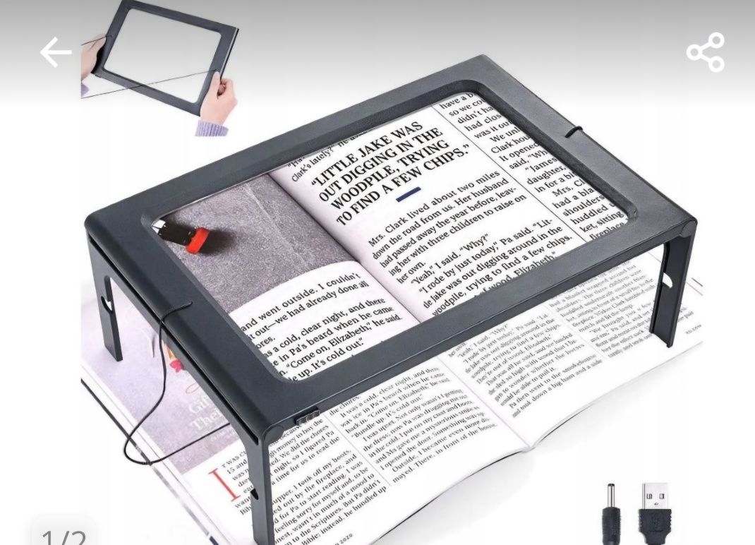 Lupa powiększająca led