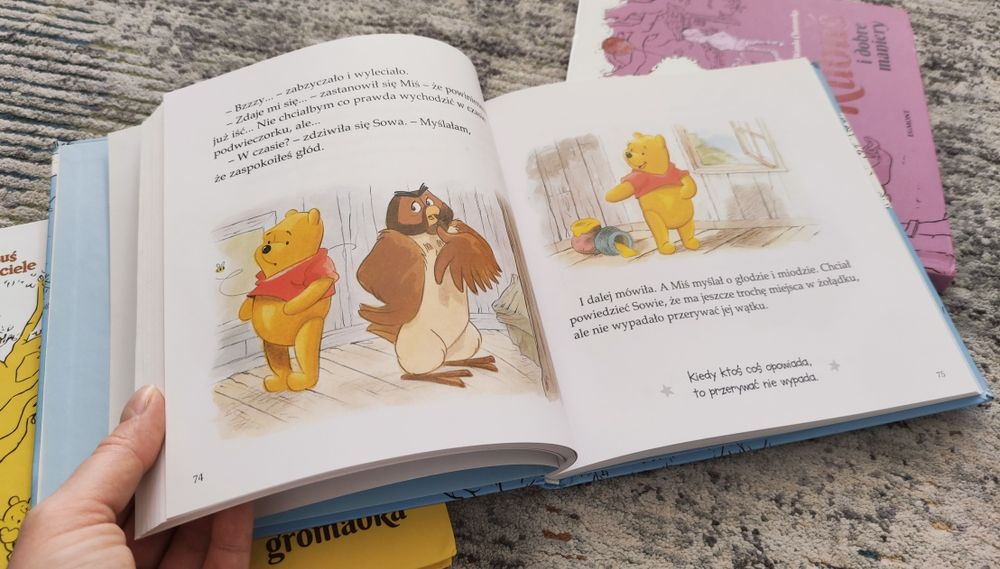 Zestaw 3 książek Kubuś Puchatek: gromadka, dobre maniery, lekcje