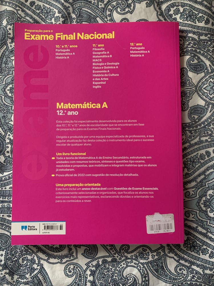 Livro de Preparação para o Exame Nacional de Matemática A do 12.º ano