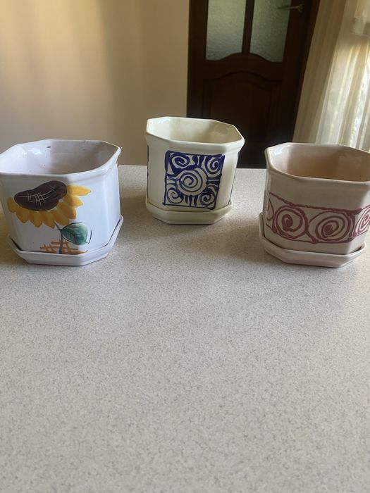 Горшки, кашпо для квітів керамічні нові