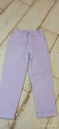 Fioletowe spodnie jeansy 128 dziewczynka