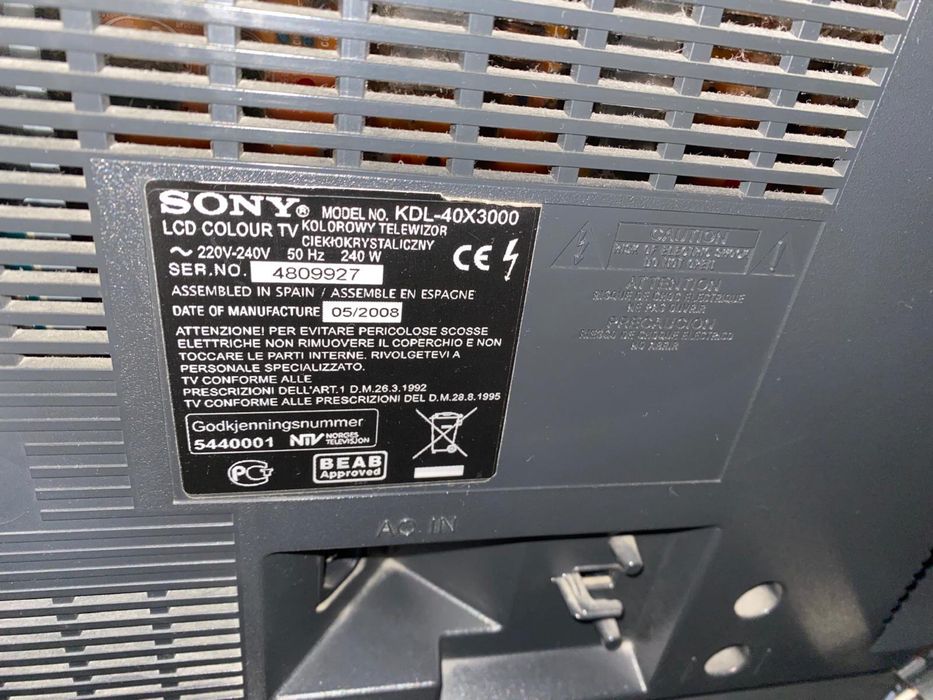 Televisão Sony de 40 polegadas