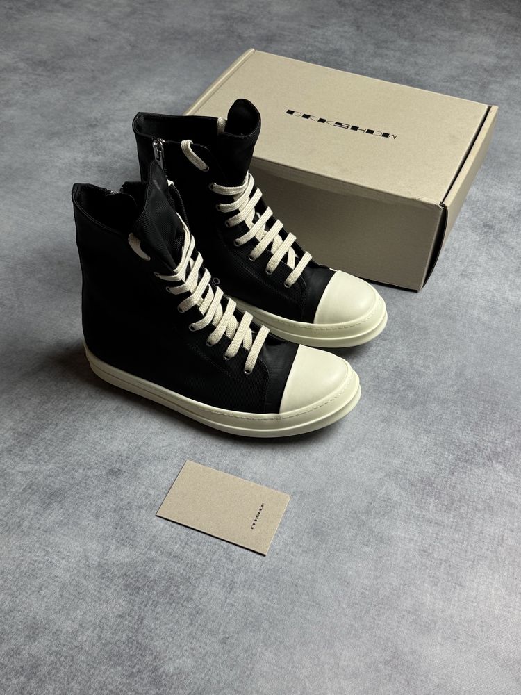 ( 37-46 ) Кеди високі Rick Owens DRKSHDW High Top Black/Milk
