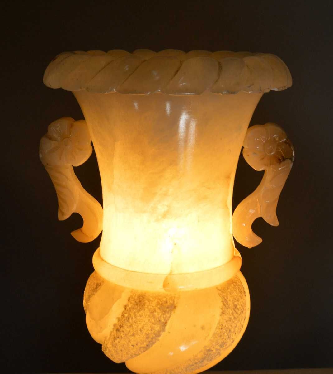 Lampa 43 cm Alabaster Stylowa Amfora/Meble Stylowe Grodzisk Mazowiecki