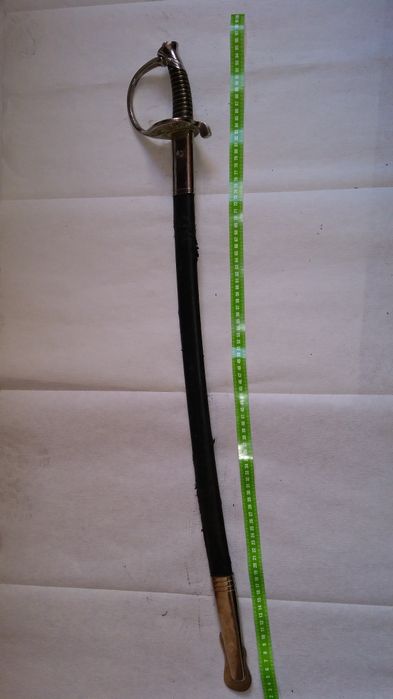 Szabla z pochwą skórzaną z trawioną głownią w cenie 1350 zł