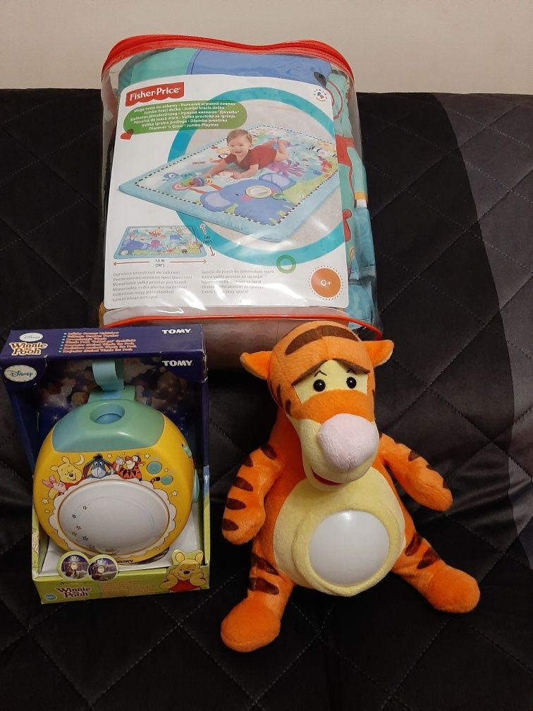 Mata fisher price projektor z pozytywką Kubuś Puchatek lampka tygrysek