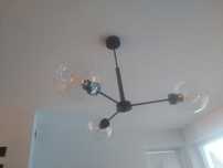 Lampa loft nowa czarna szklane kule