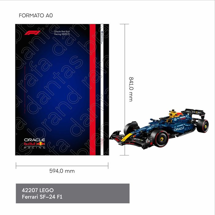 Poster para impressão Oracle Renault RedBull 20 F1 Lego MOD2