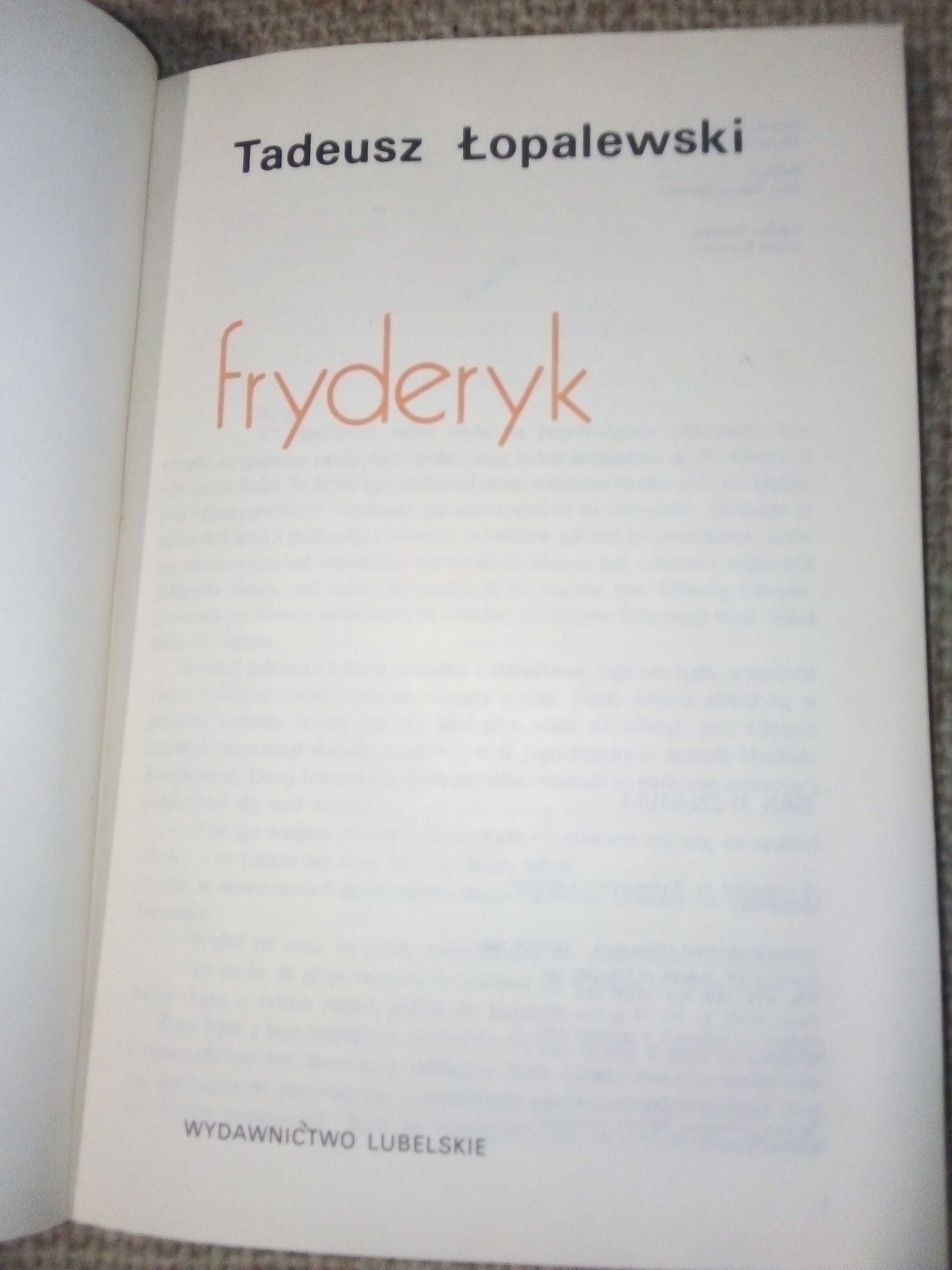 "Fryderyk" Tadeusz Łopalewski  wyd 1986r