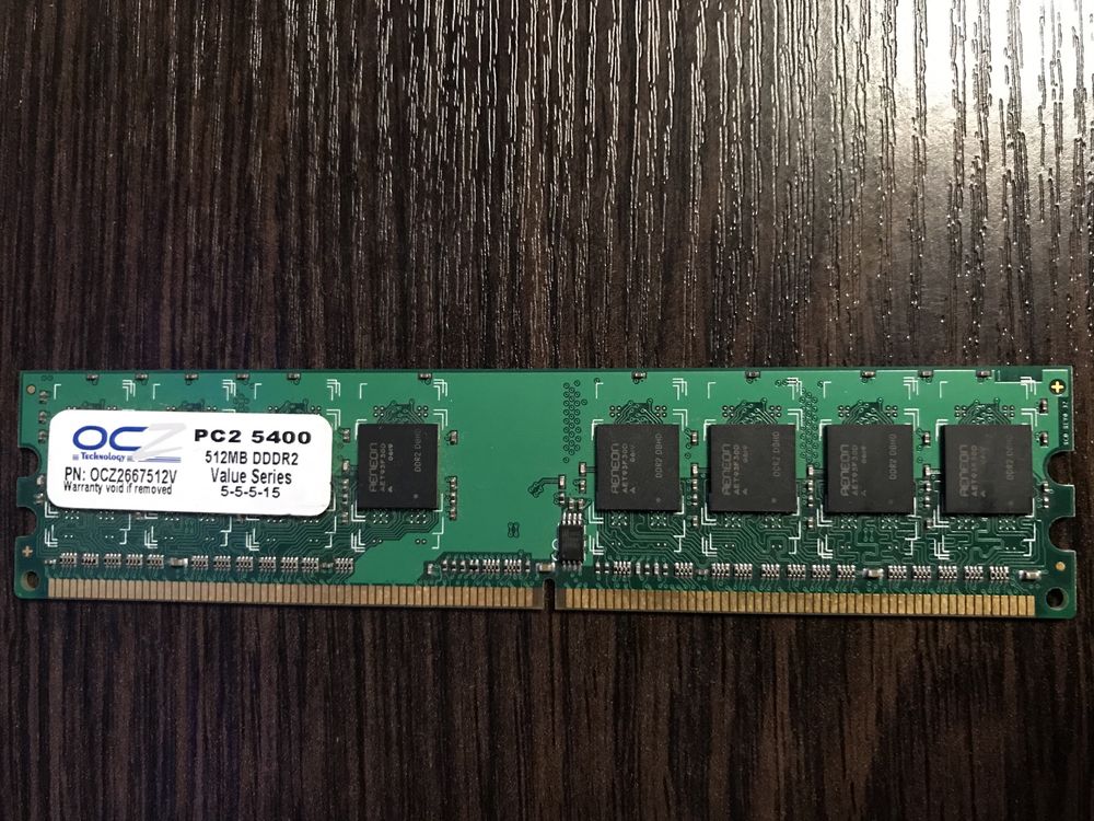 Оперативна памʼять samsung 1GB 2Rx8 PC2 6400U-666-12-E3 та 512MB DDR2