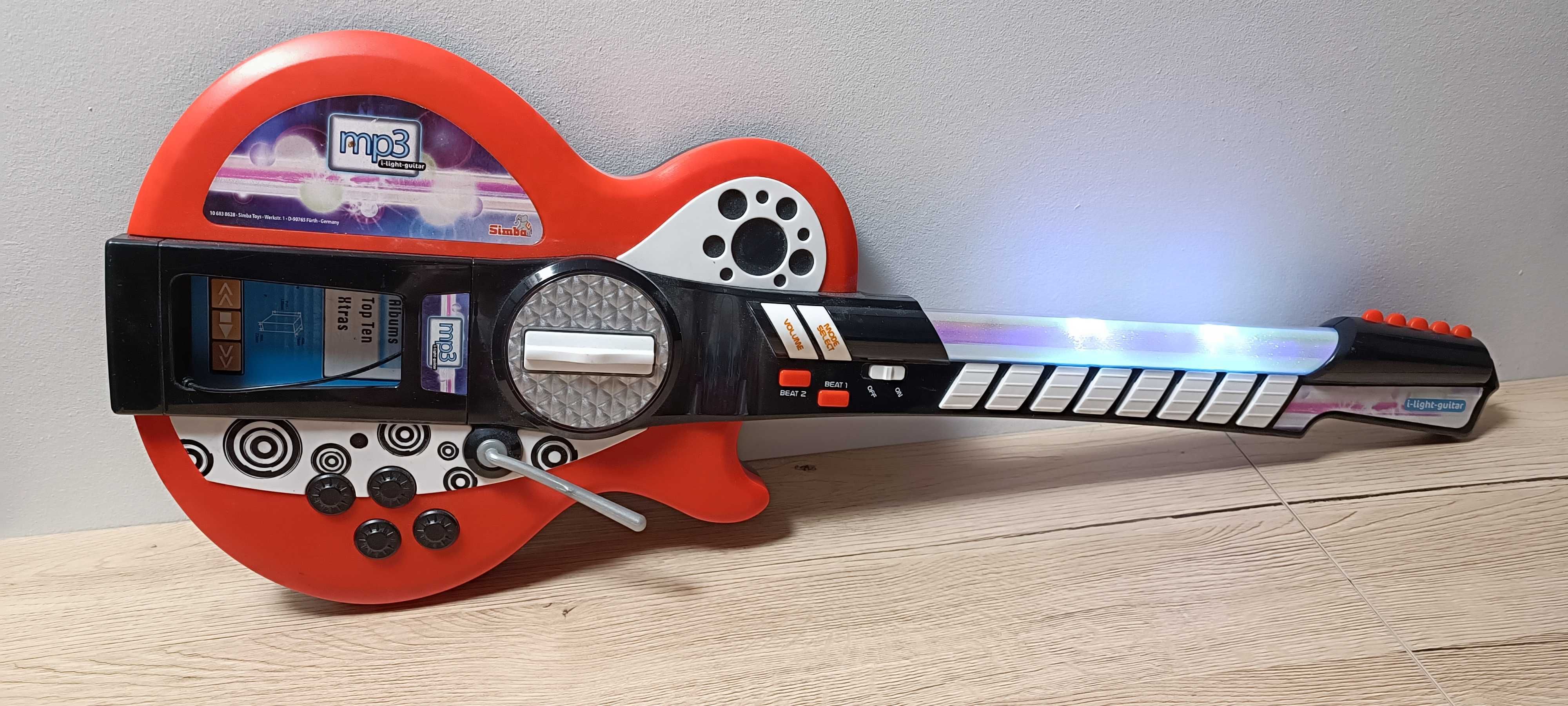 Gitara disco zabawka Simba mp3 efekty świetlne