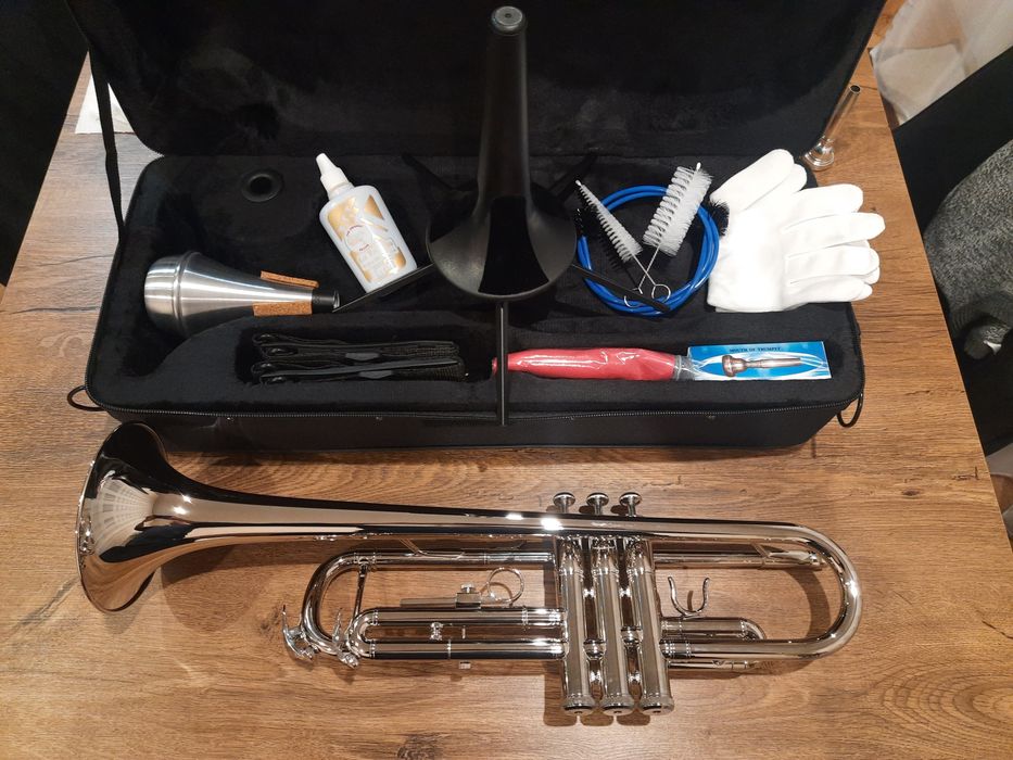 Trąbka B NOWA FULL Zestaw XXL! Akcesoria! OKAZJA!