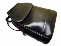 Ines De La Fressange Leather Vintage Ekskluzywny Plecak Skórzany Skóra