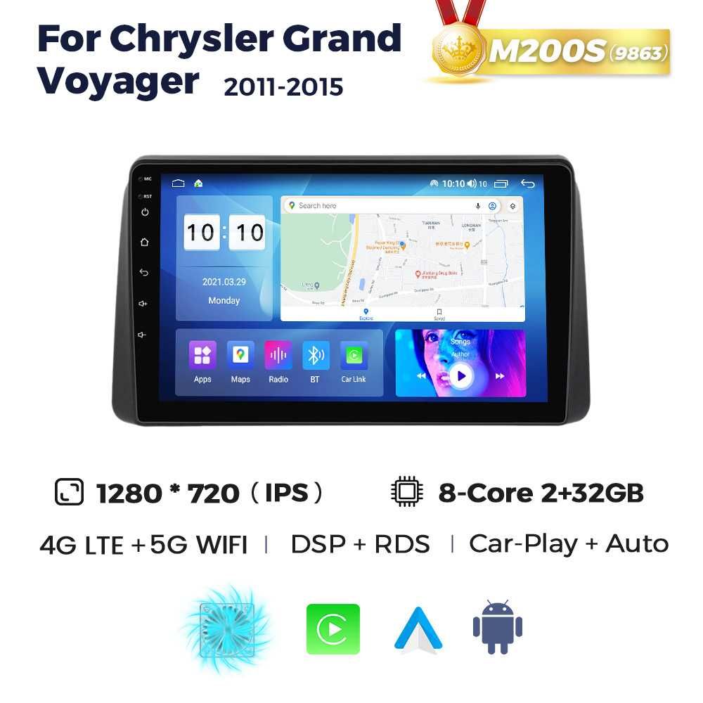 Штатна магнітола Chrysler Grand Voyager 2011-2015, Android, GPS