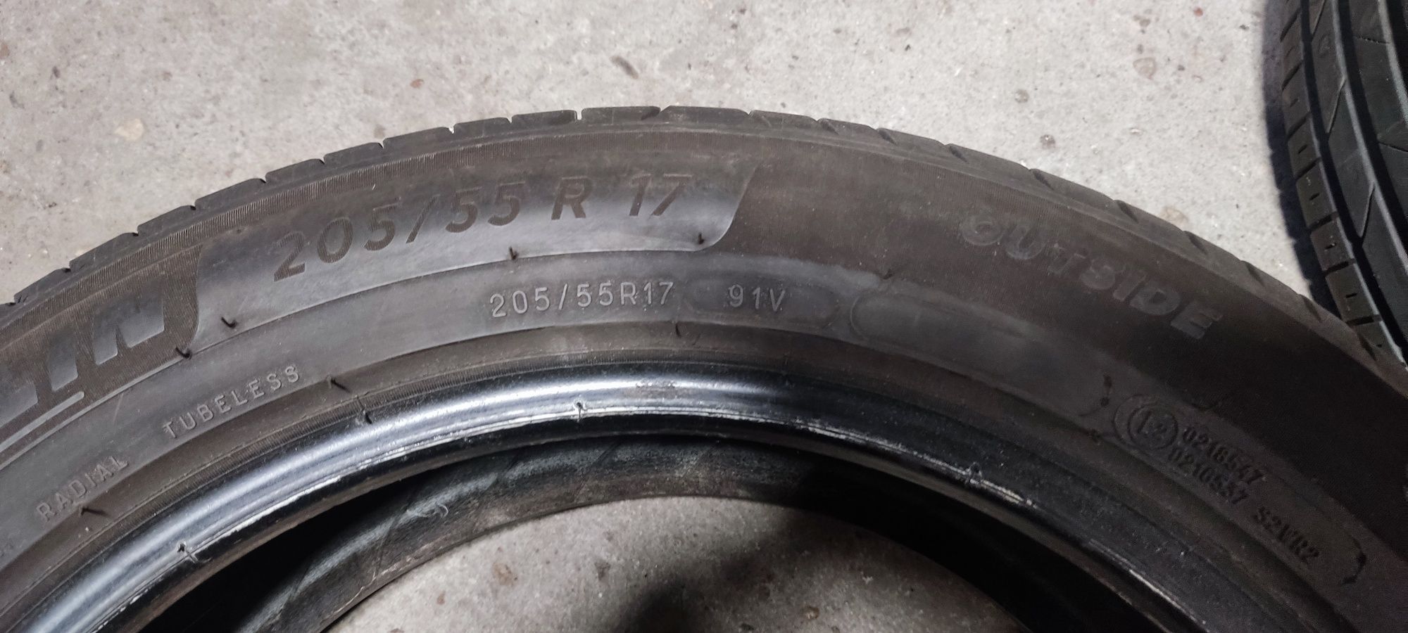 4x Opony letnie  205/55r17 Michelin 2021r, GTRadial 2023r