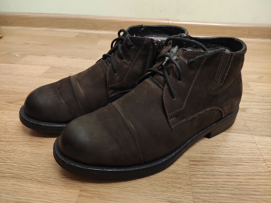 Зимові шкіряні черевики. Розмір 42 / 27,5 см