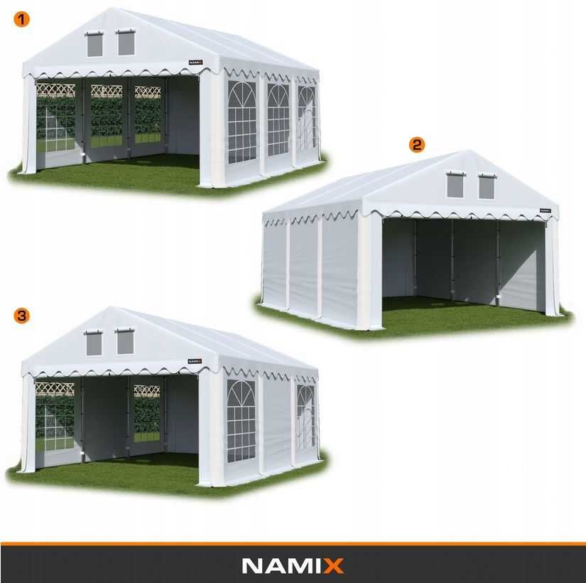 Namiot GRAND 8x8 ogrodowy imprezowy garaż wzmocniony PVC 560g/m2