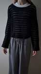 Sweter czarny ażurowy House, roz. M. Stan idealny!