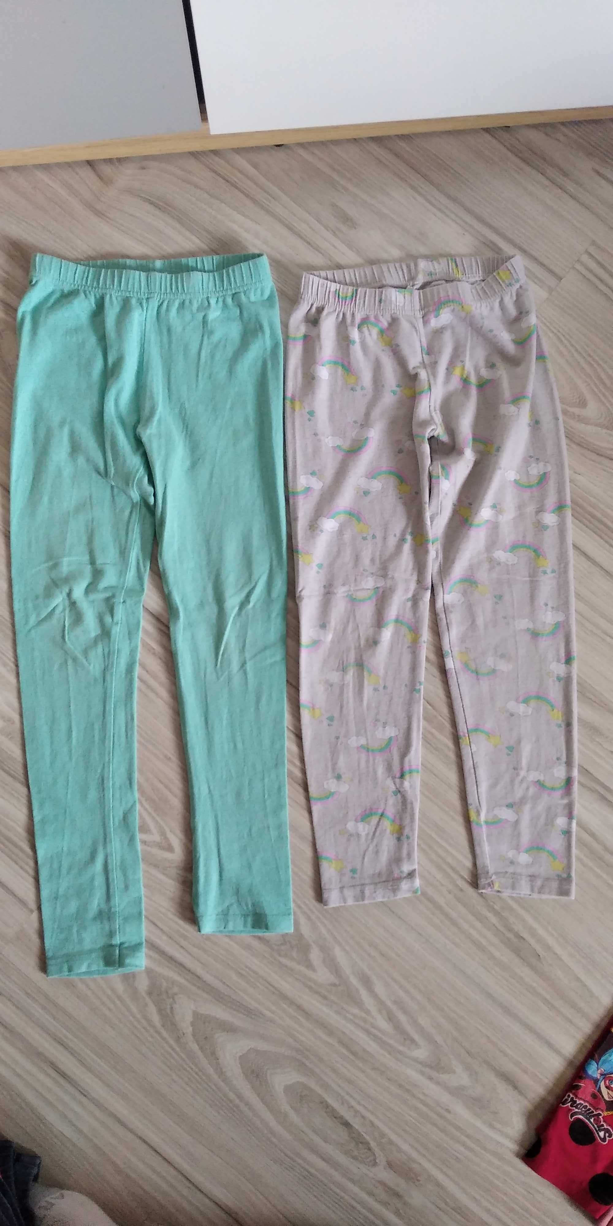 Legginsy getry 122 długie i 3/4 4szt