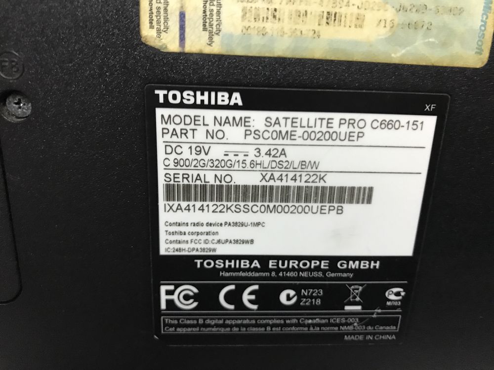 Portatil toshiba c660-151