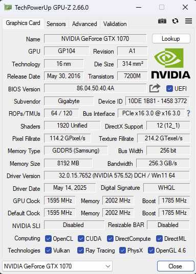 Komputer Stacjonarny/Gamingowy GTX 1070 R5 3600