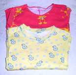 Lote 2 Camisas dormir BENETTON em algodão p/ menina Tamanhos M e L