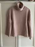 Golf sweterek rozowy dziergany sweter XS H&M