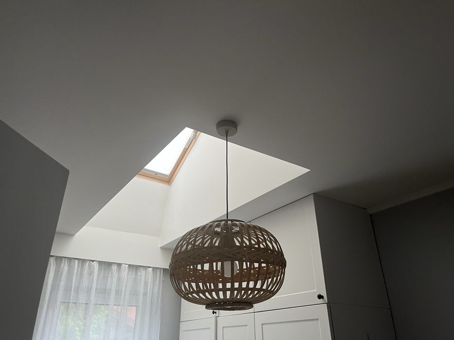 Boho lampa z naturalnego bambusa