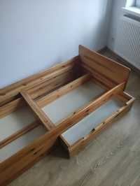 Rama na łóżko drewniana z materacem