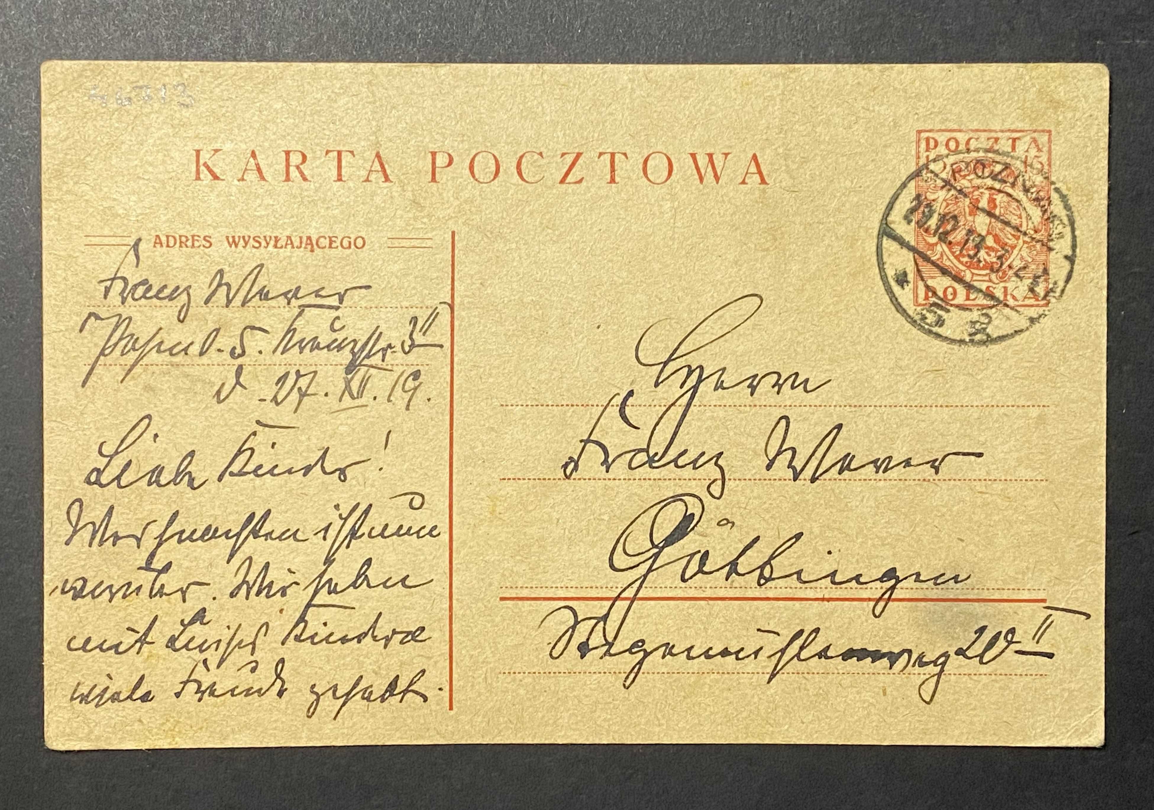 kartka pocztowa Polska międzywojenna Cp 24a