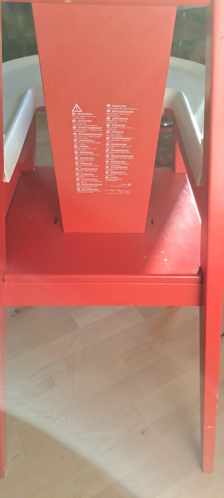 KRZESEŁKO do karmienia, IKEA BLAMES, drewniane, z pasami, stan BDB