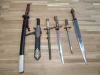 Komplet szabli: katana, kindżał, 4 kordziki