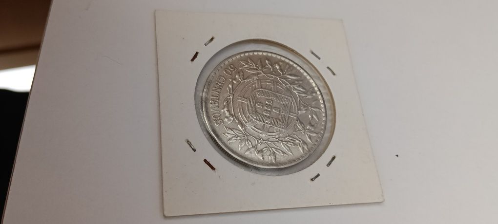 Vendo moeda prata antiga 50 Centavos de 1916, da República Portuguesa
