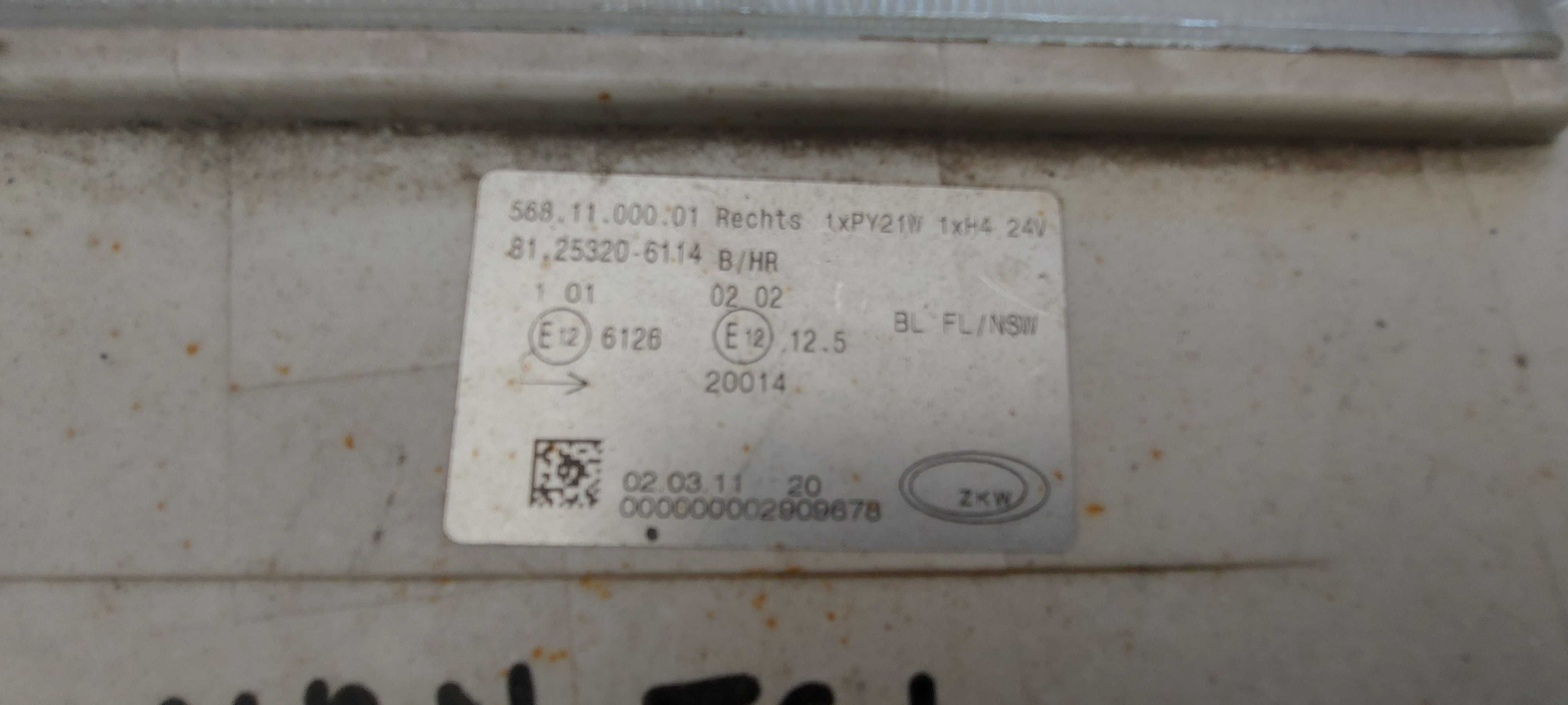 MAN TGL kierunkowskaz halogen prawy/lewy