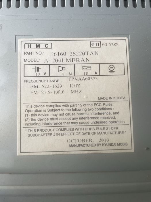 Штатна магнітола hyndai ix35