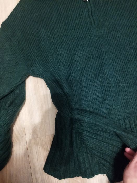 Amisu gruby sweter butelkowa zieleń r. 42/44