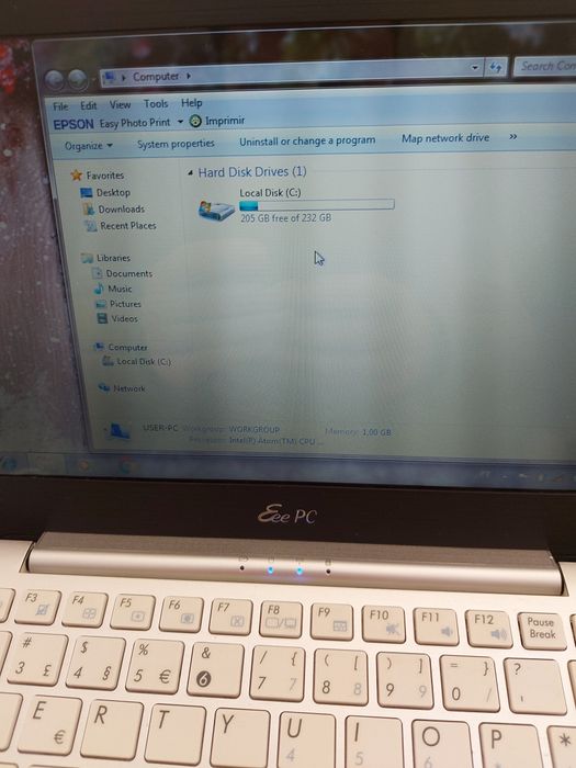 Portatil Eee pc Asus Branco